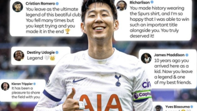 ‘1조 9309억’ 손흥민 재평가 시급···토트넘, 천문학적 투자 후 PL 14위→‘라이벌’ 아스널(1조 8551억)은 ‘우승 후보’