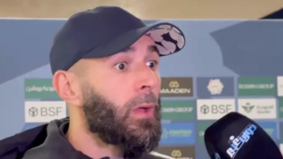 ‘데뷔전 해트트릭’ 벤제마 인터뷰 중 대폭발…“내가 작별 인사 안 했다고? 당신이 뭘 알아”