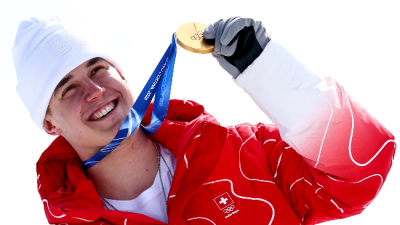 2026 첫 금빛질주…‘올림픽 신인’ 남자 활강 스위스 폰 알멘, 대회 첫 금메달