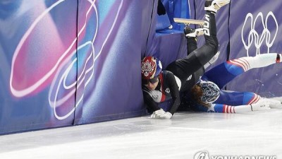 한국 금메달길 막은 '역대급 빌런' 미국, 실력 없으면 나오지 말아야[혼성 계주 준결승]