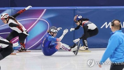 알고보니 충돌 전 스케이트 날 박빙, 오심 아닌가?… 대한체육회 입장은[초점]