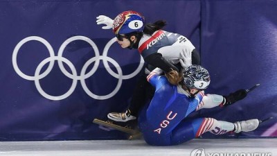김길리 넘어뜨리고 사과 대신 변명… 美 선수들 넘어진 이유는 빙질탓