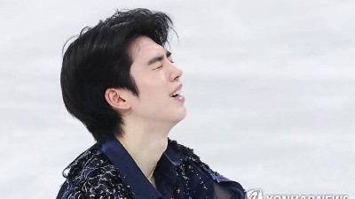 [올림픽] 시즌 최고점에 '갸우뚱' 차준환 모든 것 던졌지만 아쉬운 점수