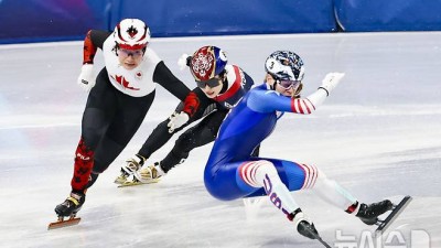 김길리 넘어뜨린 스토더드 지켜본 안톤 오노…너무 서둘러[2026 동계올림픽]