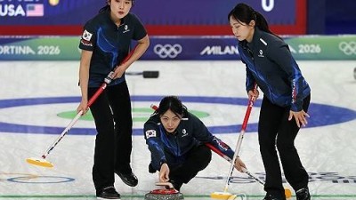 한국 여자 컬링, 1차전서 미국에 4-8 역전패…'8년 만의 입상' 도전→아쉬운 출발