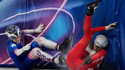 [올림픽] 김길리 덮쳤던 스토더드, 또 넘어졌다…쇼트트랙 1,000ｍ 탈락