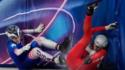 '또 넘어졌다' 스토더드, 김길리 충돌 논란에 이어 1,000ｍ 예선도 탈락