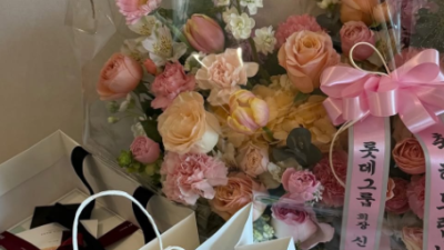 '키다리 아저씨' 신동빈 롯데 회장, 최가온 또 챙겼다… 이번엔 꽃과 선물 전달