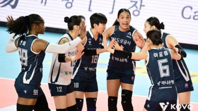 3세트 '38-36' 미친 듀스 승부...'블로킹 17개+5명 두 자릿수 득점' 한국도로공사, '3연패' 탈출! '쌍포 66점' GS는 연패 [MD김천]