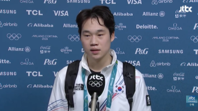 '마지막 희망 매스스타트마저' 韓 빙속, 24년 만의 '노메달'…정재원 5위·박지우 14위 마감