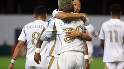 손흥민, 메시 앞 ‘도움’→댄스 세리머니…LAFC, 마이애미에 1-0 리드(전반 진행 중)