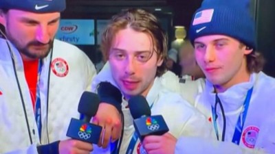 한국은 금메달리스트라도 이렇게 인터뷰 불가...맥주 들고 만취 상태로 우린 금메달리스트, 응원 감사 환호