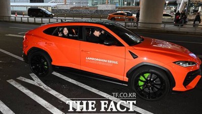 ‘람보르길리’ 김길리, 람보르기니 타고 '금의환향' [TF사진관]