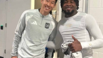 ‘흥민이 형 영광입니다’ LAFC에 1-7 참패했지만…라커룸서 손흥민 만나 ‘자랑 인증샷’