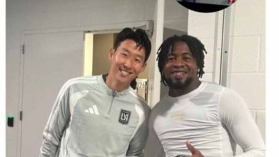 손흥민 만났는데 중국 영화 성룡 대사 올리다니...상대 선수 감격 인증샷→팬심이지만 아쉬운 '옥의 티'