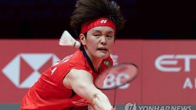 中 왕즈이, '안세영 없는 대회' 우승 실패 위기…'세계 37위'와 결승전, 1게임 19-21 뒤집기로 빼앗겨