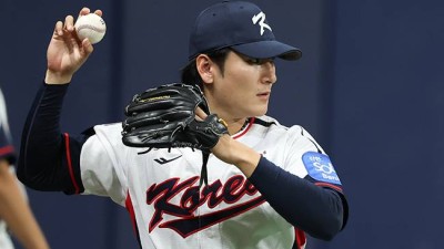 곽빈, 한신전 2이닝 3피안타 3실점 강판…한국, 2-3으로 역전 허용