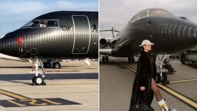 스케일이 다른 피난? 사우디 탈출한 호날두의 CR7 전용기, 이란 미사일 사태 속 2일 새벽 마드리드행