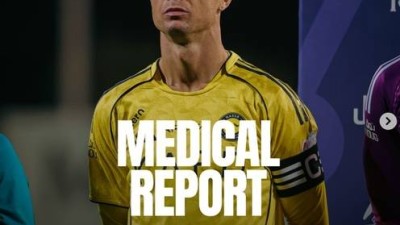 호날두, 1200억 전용기로 중동 탈출?…알 나스르 SNS로 공식 발표