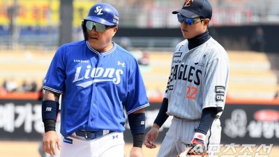 악! 비명과 함께 주저앉은 최형우...10년 만에 복귀 첫 타석, 왕옌청 사구에 '아찔'