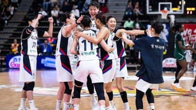 韓 여자농구 '대이변' 일냈다! '세계랭킹 8위' 나이지리아 잡았다!…77-60 17점 차 대승, 17회 연속 월드컵 본선 보인다!
