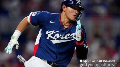 '대박' 3조 5000억 도미니카도 못 넘은 한국산 고릴라, '사이 영 2위' 공략해 당당히 타구 속도 1위…이래서 '국대 4번'이다