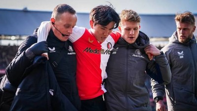 홍명보호 대형 악재! '명단 발표 몇시간 안남았는데' 황인범, 부상으로 쓰러졌다...판 페르시 감독 몸상태, 큰 물음표 우려