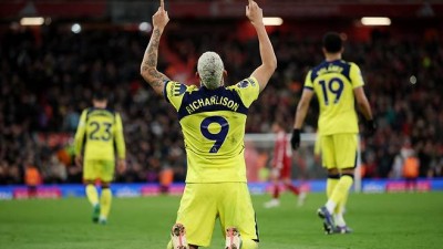 히샬리송 극적 동점골...토트넘, 지옥의 리버풀 원정서 무승부