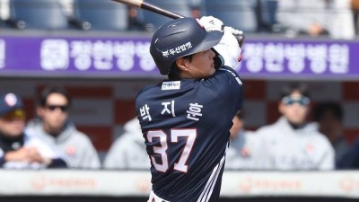 '한화 불펜 왜 이래? 8실점 연쇄 방화' 두산, 8-4 역전승→단독 2위 수성…양의지 추격 스리런+박지훈 결승타 [대전:스코어]