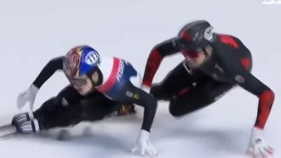 '제2의 오노 사건' 한국, 金메달 강탈 당했다…'韓 쇼트트랙 죽이기' 시작? '나쁜 손' 캐나다가 우승→태극전사 억울한 실격