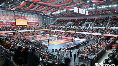 ‘봄 배구’ 실패했지만…주말 홈경기 모두 ‘매진’에 평균 관중 3334명, 부산 ‘연고 이전’ 첫해 OK저축은행이 남긴 것