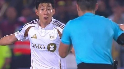 '대형사고 위기' 한국 축구, 미친 백태클 한번에 망할 뻔...손흥민의 격노, LAFC는 2-1 역전승으로 챔피언스컵 8강 진출