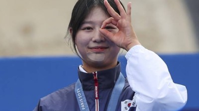 파리 올림픽 ‘금·금·금’ 임시현, 대표 선발전 탈락→AG 출전 불발