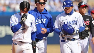 '견제구에 얼굴 맞은' 이성규, 병원 검진 결과 발표 지연…내일(23일) 추가 검진 [대구 현장]