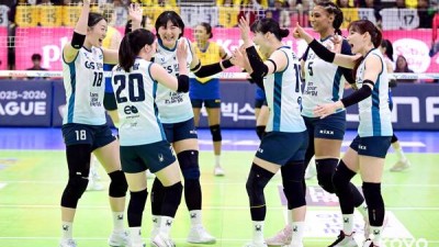 '실바 40점' GS칼텍스, 현대건설 꺾고 '챔프전 진출 100% 확률' 잡았다[여자부 PO1]