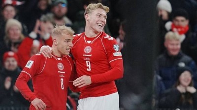 홍명보호 월드컵 첫 상대, '역시 최강' 덴마크 유력... 북마케도니아 4-0 완파→유럽 PO 결승 선착