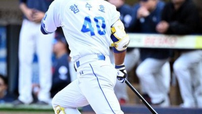 '0-6으로 끝날 뻔했는데...' 완패 막은 2년 차의 한 방…함수호, 잠든 타선 깨웠다 [오!쎈 대구]