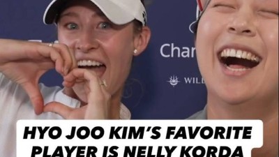 김효주 인터뷰 중 깜짝 등장한 코다…손하트 그리며 “네가 제일 좋아”