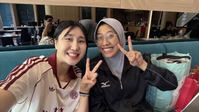 여자배구 염혜선, 인니리그 '특급' 메가 응원 후 현지 팬 미팅