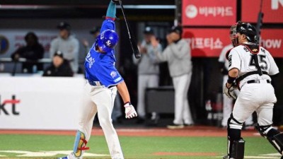 '10타수 무안타' 타격 부진에 방망이 쾅! 사령탑은 김영웅 보기 좋았다 되려 칭찬 '대체 왜' [수원 현장]