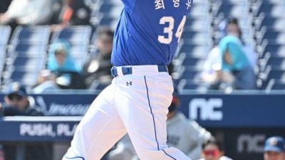 43살 맞아? 최형우 파워 놀랍다! 국대 투수 상대 초대형 솔로포 폭발…비거리 134.5m ‘시즌 2호’ [오!쎈 수원]