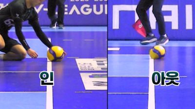 '태풍 논란' 인&아웃 판정, 정심으로 결론났다...볼 최대로 눌렸을 때 안쪽 선 보여