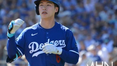 김혜성, 첫 타석부터 타구속도 167km '쾅'…토론토 '슈어저' 상대, 안타는 아직