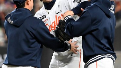 '다리 찢다가 황당 부상' 대체자 언제 데뷔하나 밝게 인사, 이번주 불펜으로 시작[인천 현장]