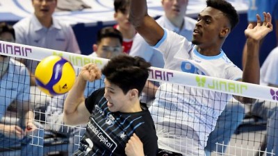 대한항공 외인 교체 오히려 '악수' 되나, 허수봉 러셀 서브가 더 무서웠다 [천안 현장]