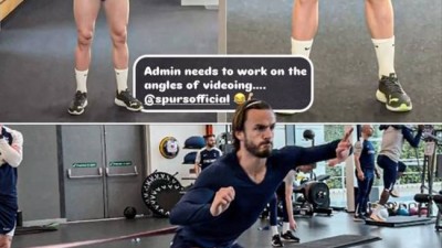 오른쪽 다리 너무 가늘어 팬들 술렁→'손흥민 고별전서 시즌 아웃' 매디슨 직접 나섰다…영상 각도부터 제대로 해야겠네