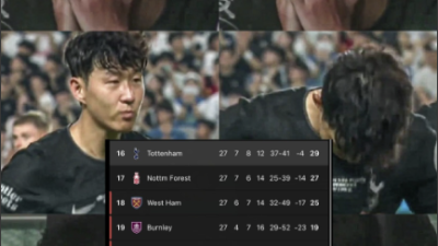 ‘17년 만이다’ 토트넘(18위) 강등권 ‘공식’ 진입···웨스트햄, 황희찬 소속 울버햄튼에 4-0 완승+PL 17위 등극
