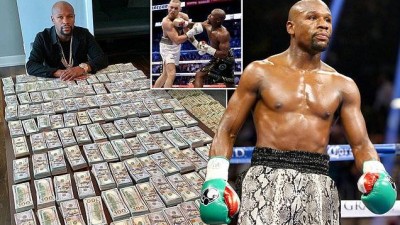 '1조 4855억' 다 어디 갔어? '머니' 무패 전설 복서, 돈다발 다 가짜였나...전용기 서비스 먹튀 논란 현실은 또 소송 직면