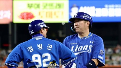 최형우가 너무 힘들어해... 구자욱 이탈에도 수비는 주 1회만, 타석서 답하는 '43세 베테랑'의 무서운 존재감 [대전 현장]