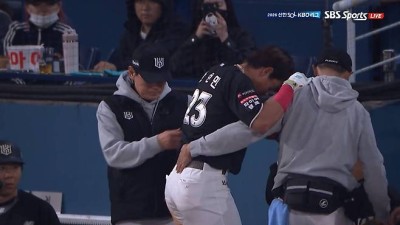 KT 핵심 타자 안현민, 햄스트링 다쳤다…추후 검진 결과 촉각